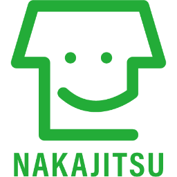 ナカジツの家マークのロゴ