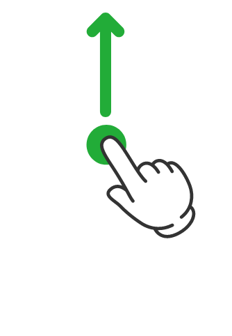 上にスワイプで次へ進みます